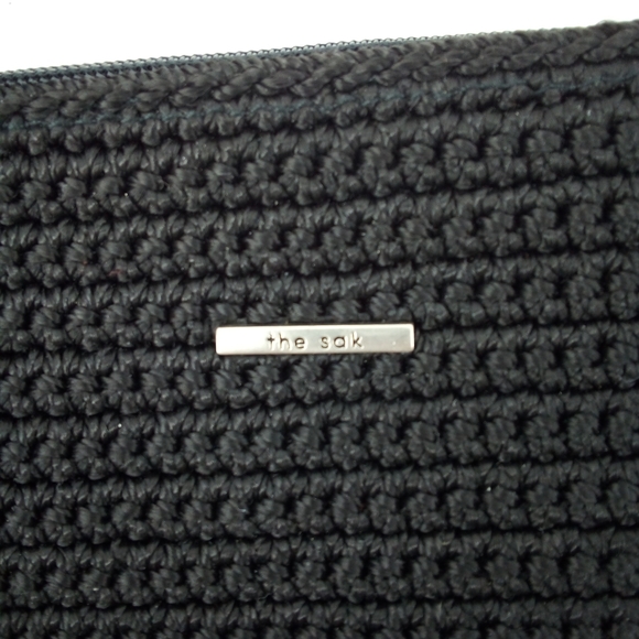 The SAK Black Knit Leather Trio Bundle Small Medium Shoulder Bags Bag Casual - Picture 11 of 16